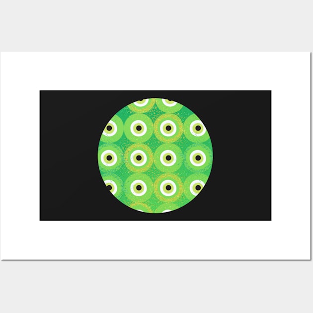 Green Evil Eye Wall Art by TianquiztliCreations